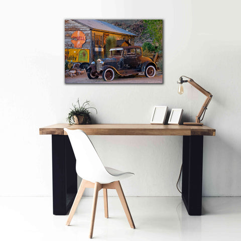 Image of 'Route 66 near Peach Springs' by Mike Jones, Giclee Canvas Wall Art,40 x 26