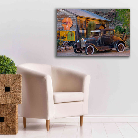 Image of 'Route 66 near Peach Springs' by Mike Jones, Giclee Canvas Wall Art,40 x 26