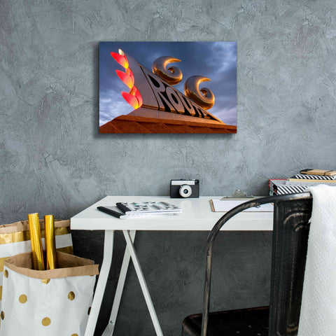 Image of 'Tucumcari Sculpture' by Mike Jones, Giclee Canvas Wall Art,18 x 12