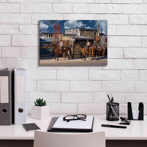 Image of 'Williams Cowboys' by Mike Jones, Giclee Canvas Wall Art,18 x 12