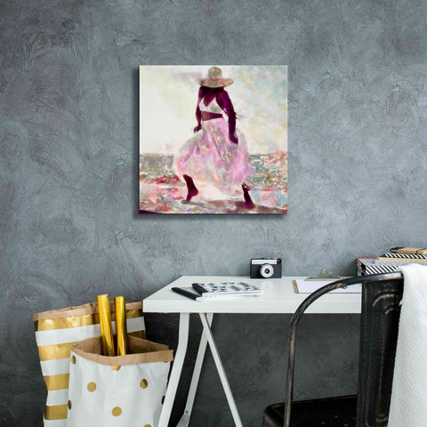 Image of 'Her Colorful Dance II' by Alonzo Saunders, Giclee Canvas Wall Art,18 x 18