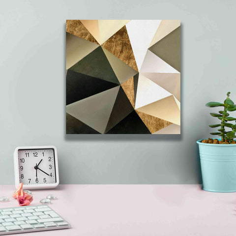 Image of 'Gold Polygon Wall I' by Alonzo Saunders, Giclee Canvas Wall Art,12 x 12