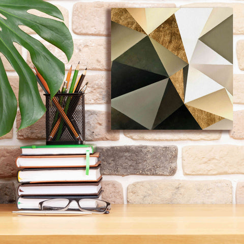 Image of 'Gold Polygon Wall I' by Alonzo Saunders, Giclee Canvas Wall Art,12 x 12