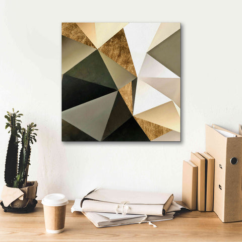 Image of 'Gold Polygon Wall I' by Alonzo Saunders, Giclee Canvas Wall Art,18 x 18