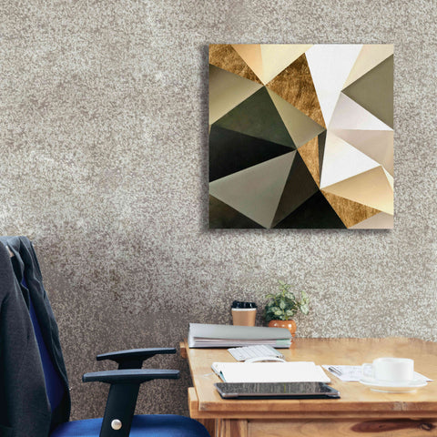 Image of 'Gold Polygon Wall I' by Alonzo Saunders, Giclee Canvas Wall Art,26 x 26