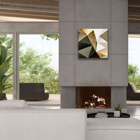 Image of 'Gold Polygon Wall I' by Alonzo Saunders, Giclee Canvas Wall Art,26 x 26