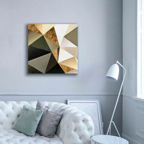 Image of 'Gold Polygon Wall I' by Alonzo Saunders, Giclee Canvas Wall Art,37 x 37