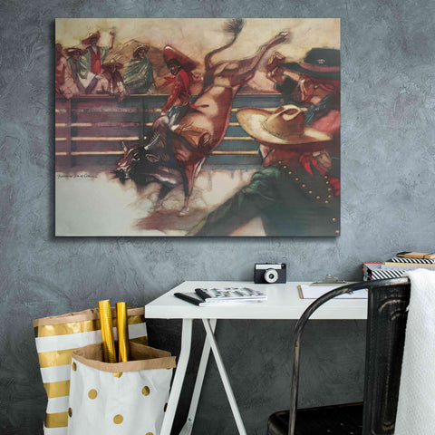 Image of 'The Rodeo' by Bruce Dean, Giclee Canvas Wall Art,34x26