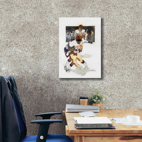 Image of 'The Tackle' by Bruce Dean, Giclee Canvas Wall Art,18x26