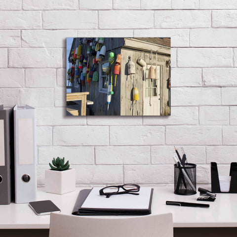 Image of 'Hut on Badgers Island I' by Emily Kalina, Giclee Canvas Wall Art,16x12