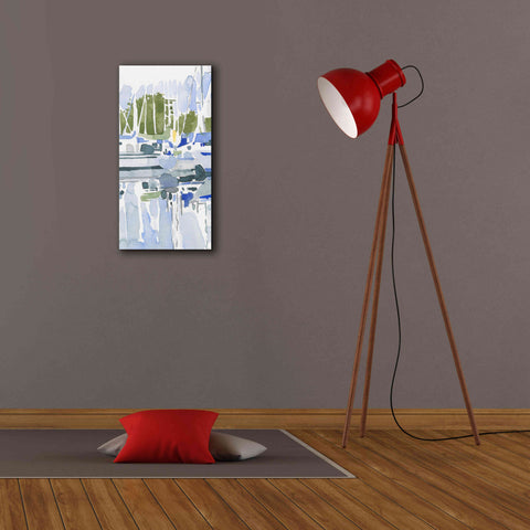 Image of 'Sailboat Reflections I' by Emma Scarvey, Giclee Canvas Wall Art,12 x 24
