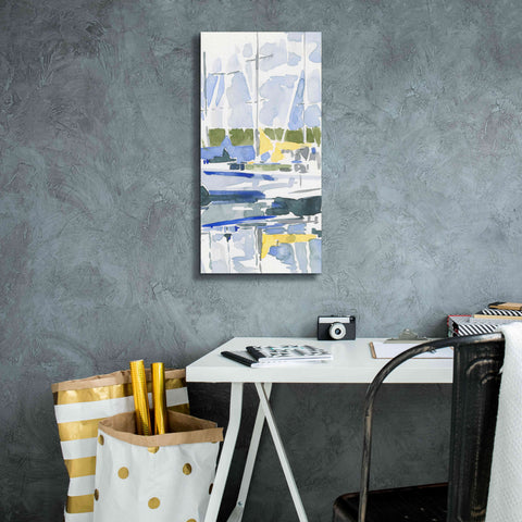 Image of 'Sailboat Reflections II' by Emma Scarvey, Giclee Canvas Wall Art,12 x 24