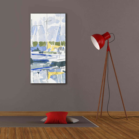Image of 'Sailboat Reflections II' by Emma Scarvey, Giclee Canvas Wall Art,20 x 40