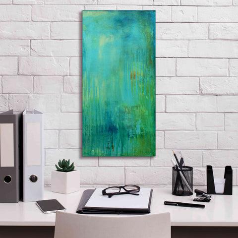 Image of 'Blue Mountain Rain II' by Erin Ashley, Giclee Canvas Wall Art,12 x 24