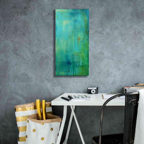 Image of 'Blue Mountain Rain II' by Erin Ashley, Giclee Canvas Wall Art,12 x 24