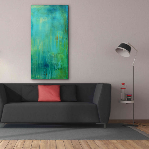 Image of 'Blue Mountain Rain II' by Erin Ashley, Giclee Canvas Wall Art,30 x 60