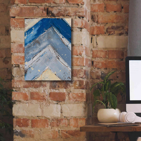Image of 'Blue Zag I' by Erin Ashley, Giclee Canvas Wall Art,12x16