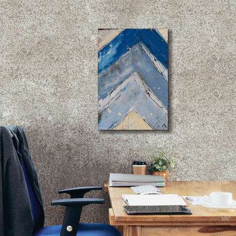 Image of 'Blue Zag I' by Erin Ashley, Giclee Canvas Wall Art,18x26