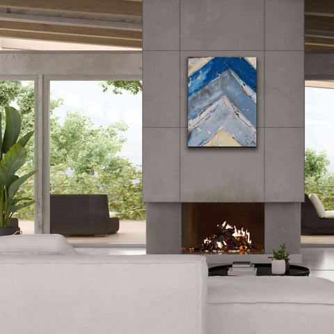 Image of 'Blue Zag I' by Erin Ashley, Giclee Canvas Wall Art,26x34