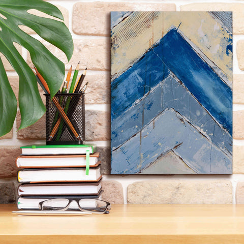 Image of 'Blue Zag II' by Erin Ashley, Giclee Canvas Wall Art,12x16