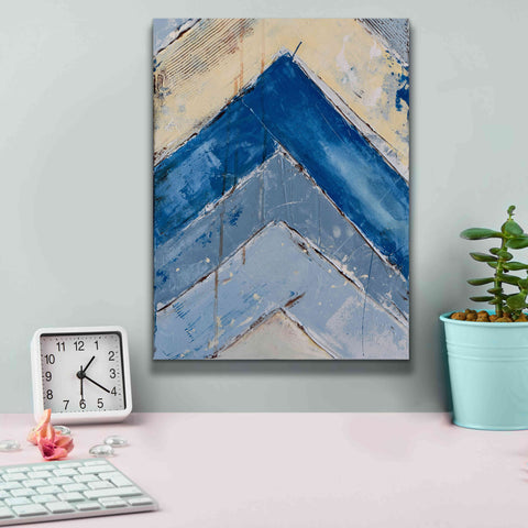Image of 'Blue Zag II' by Erin Ashley, Giclee Canvas Wall Art,12x16