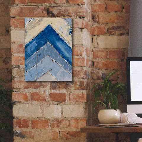 Image of 'Blue Zag II' by Erin Ashley, Giclee Canvas Wall Art,12x16