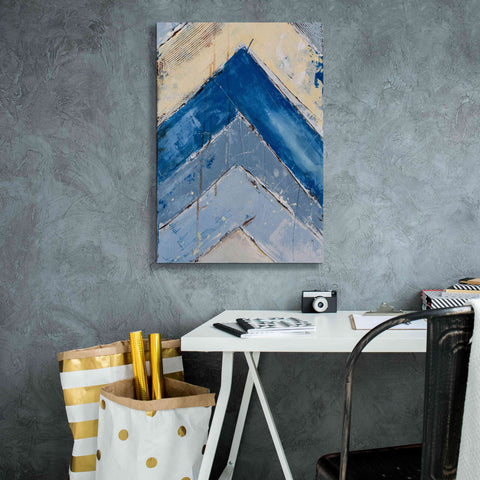 Image of 'Blue Zag II' by Erin Ashley, Giclee Canvas Wall Art,18x26