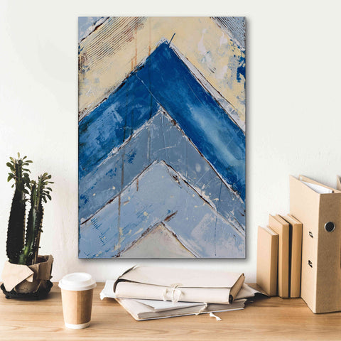 Image of 'Blue Zag II' by Erin Ashley, Giclee Canvas Wall Art,18x26