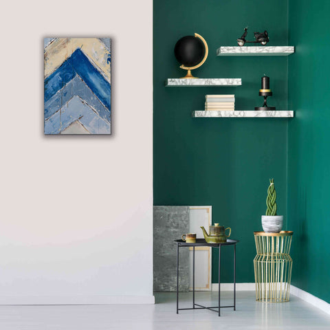 Image of 'Blue Zag II' by Erin Ashley, Giclee Canvas Wall Art,18x26