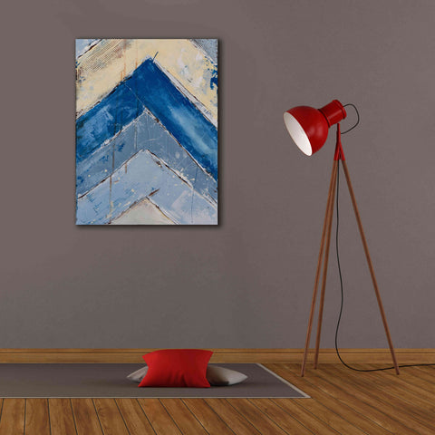 Image of 'Blue Zag II' by Erin Ashley, Giclee Canvas Wall Art,26x34