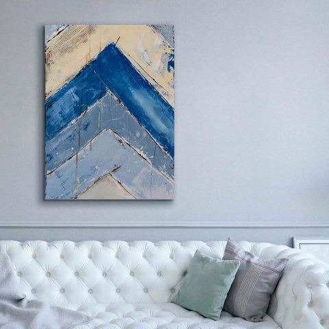 Image of 'Blue Zag II' by Erin Ashley, Giclee Canvas Wall Art,40x54