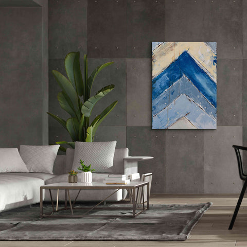 Image of 'Blue Zag II' by Erin Ashley, Giclee Canvas Wall Art,40x54