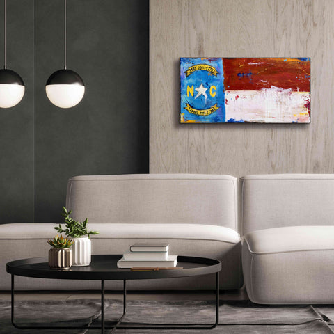 Image of 'NC Flag' by Erin Ashley, Giclee Canvas Wall Art,40x20