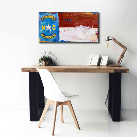 Image of 'NC Flag' by Erin Ashley, Giclee Canvas Wall Art,40x20
