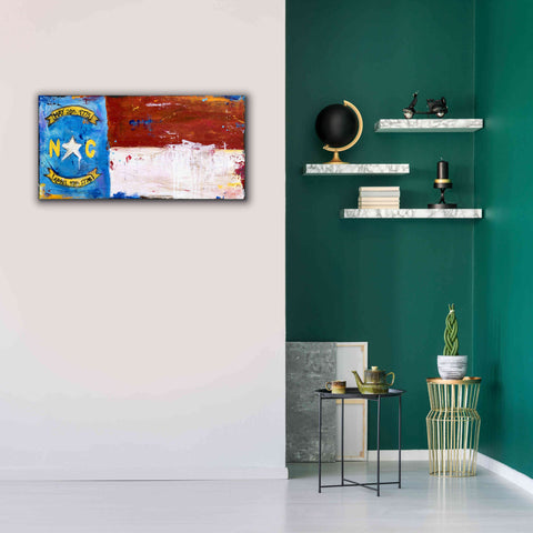 Image of 'NC Flag' by Erin Ashley, Giclee Canvas Wall Art,40x20