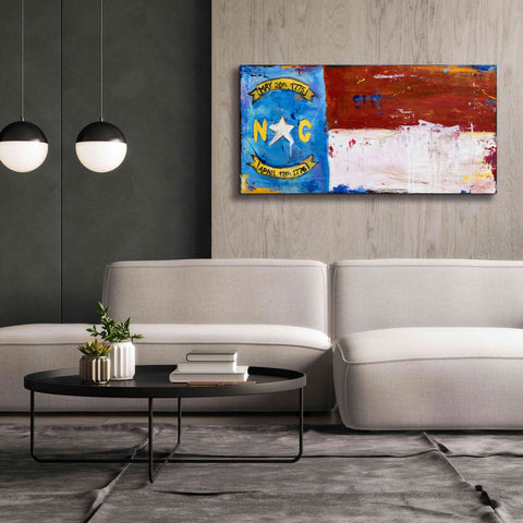 Image of 'NC Flag' by Erin Ashley, Giclee Canvas Wall Art,60x30