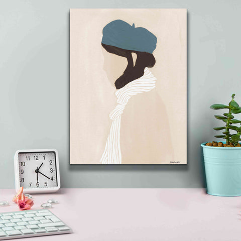 Image of 'Blue Beret' by Megan Galante, Giclee Canvas Wall Art,12 x 16