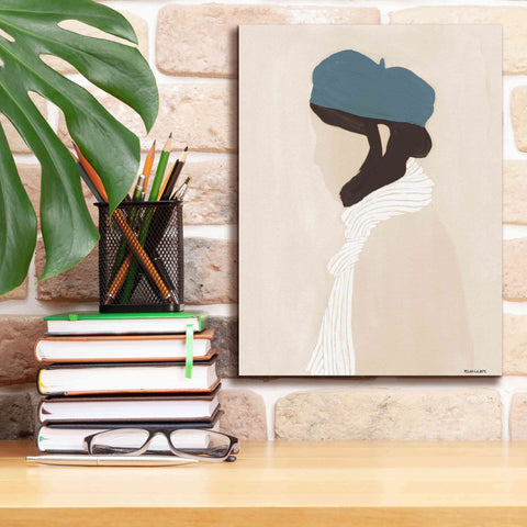 Image of 'Blue Beret' by Megan Galante, Giclee Canvas Wall Art,12 x 16