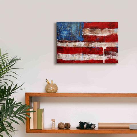 Image of 'Ashley American Flag' by Erin Ashley, Giclee Canvas Wall Art,18 x 12