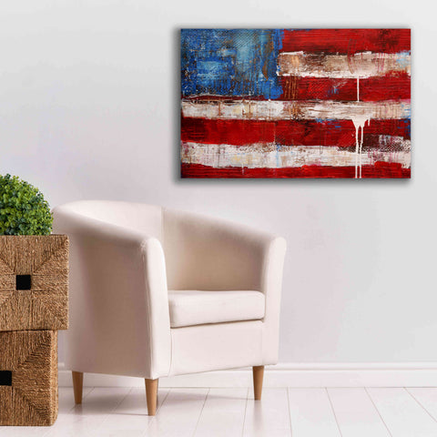 Image of 'Ashley American Flag' by Erin Ashley, Giclee Canvas Wall Art,40 x 26