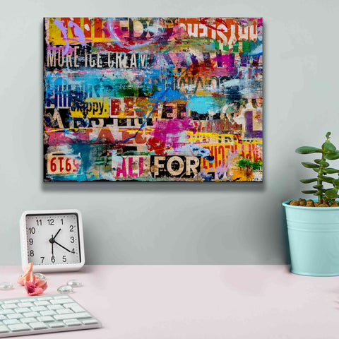 Image of 'Metromix Luv I' by Erin Ashley, Giclee Canvas Wall Art,16 x 12