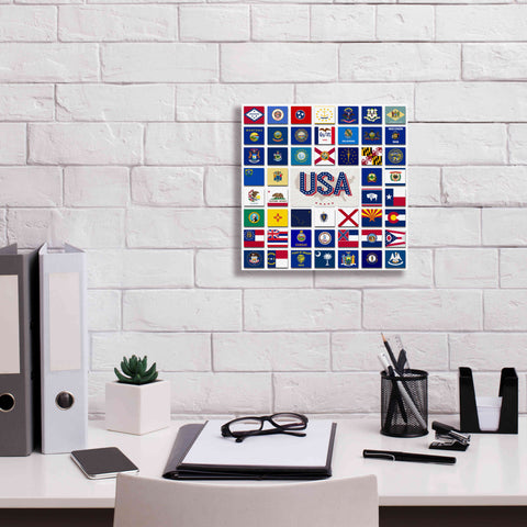 Image of 'USA' by Irena Orlov, Giclee Canvas Wall Art,12 x 12