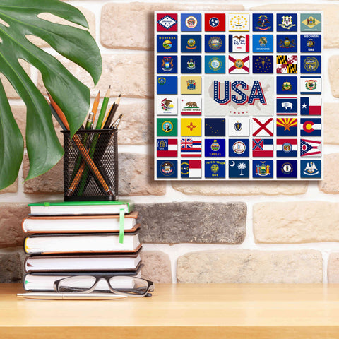 Image of 'USA' by Irena Orlov, Giclee Canvas Wall Art,12 x 12