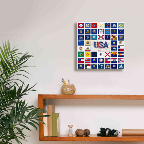 Image of 'USA' by Irena Orlov, Giclee Canvas Wall Art,12 x 12