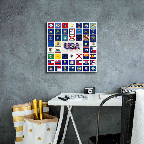 Image of 'USA' by Irena Orlov, Giclee Canvas Wall Art,18 x 18