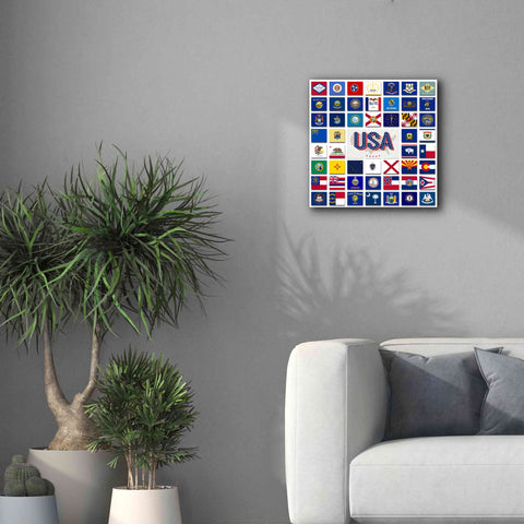 Image of 'USA' by Irena Orlov, Giclee Canvas Wall Art,18 x 18