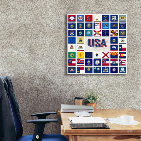 Image of 'USA' by Irena Orlov, Giclee Canvas Wall Art,26 x 26