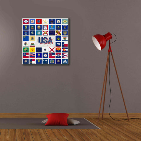 Image of 'USA' by Irena Orlov, Giclee Canvas Wall Art,26 x 26