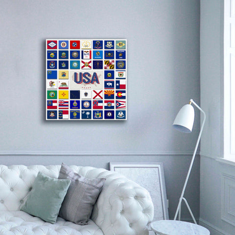Image of 'USA' by Irena Orlov, Giclee Canvas Wall Art,37 x 37