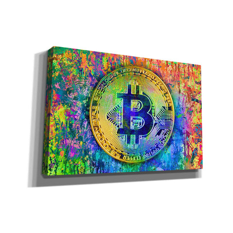 Image of 'Bitcoin Pollock,' by Portfolio, Canvas Wall Art